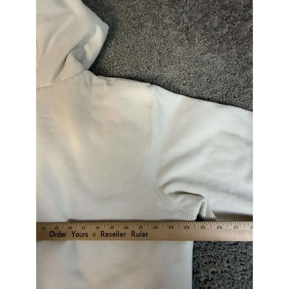 Hollister Hoodie Womens L White Cozy Full Zip Sherpa Lined Fleece Hooded Casual